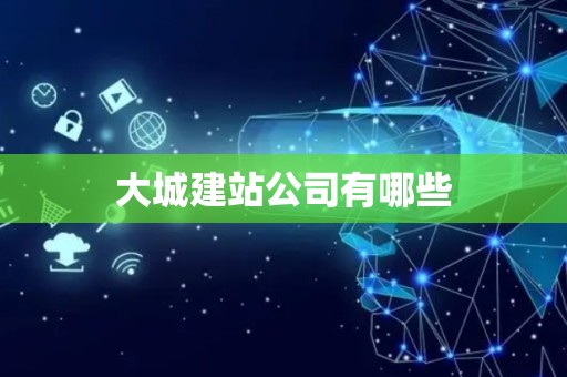 大城建站公司有哪些